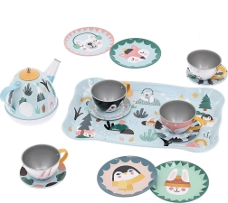 vilac dětská hudební čajová sada michelle carlslund, kovová, 14 dílů