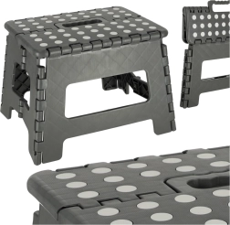 Skládací protiskluzová stolička 22 cm – tmavě šedá