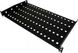 Černá pevná police 19 palců 1U hloubka 280mm