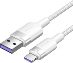 Vention USB-A na USB-C kabel 1 m, 100 W, 6 A, bílý