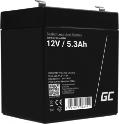 Bezúdržbová AGM baterie 12 V 5,3 Ah pro alarmy, pokladny a hračky GREEN CELL