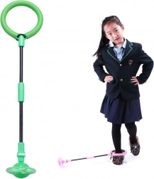 Skákací kolo na nohu s LED, skládací – zelené