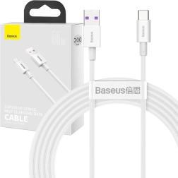 Baseus Superior USB na USB‑C kabel 66 W, 2 m, bílý