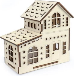 Kouzlo dřeva velký domeček – dvojdům s LED svíčkou