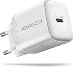 AXAGON síťová nabíječka USB‑C 30 W (PD 3.0/QC 4+/SFC) bílá