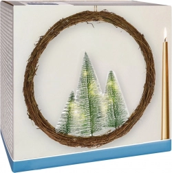 Svítící vánoční věnec s LED, 40 cm