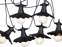 Venkovní LED girlanda 5,5 m se 6 žárovkami a časovačem