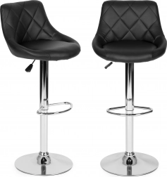 Moderní otočná barová stolička s nastavitemelnou výškou a chromovými doplňky