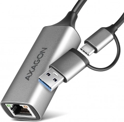 axagon ade-txca gigabit ethernet adaptér usb‑c/usb‑a 3.2 gen 1 s automatickou instalací