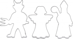 Sada nerezových vykrajovátek anděl, čert a svatý Mikuláš – 3 ks