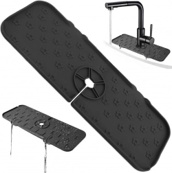 Silikonová odkapávací podložka na dřez, černá