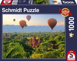 Puzzle horkovzdušné balóny nad Mandalay 1000 dílků