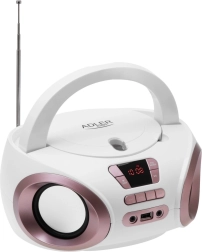 Přenosný boombox s cd a mp3 adler ad 1181 bílý měděný