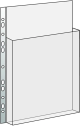 Průhledný obal na katalogy s eurozávěsem, kapsa do 2/3, pvc, 165 mikronů