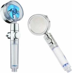 Sprchová hlavice s turbínou, modrá