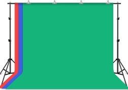 Podpěra pro fotografické pozadí Puluz se 3 barevnými pozadími