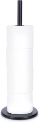 stojan na toaletní papír z nerezové oceli černý 47 cm