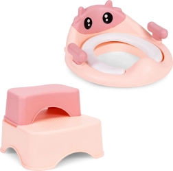 Růžové dětské WC sedátko se schůdky ECOTOYS