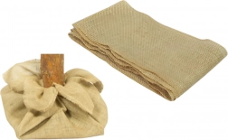 Jutová ozdobná látka 80 × 75 cm pro zakrytí stojanu pod vánoční stromek