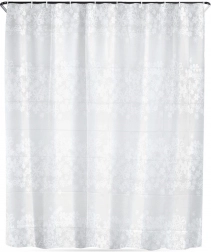 Voděodolný sprchový závěs s háčky 180 × 180 cm
