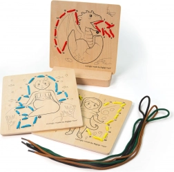 Bigjigs Toys provlékání podle čísel – pohádky