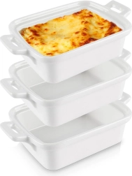 Porcelánové zapékací misky bílé 160 ml, sada 3 ks