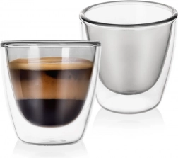 Termo skleničky s dvojitou stěnou na espresso Double 90 ml, 2 ks