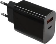 Síťová nabíječka 20 W s USB‑C a USB‑A s Power Delivery, černá