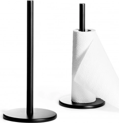 Kovový stojan na papírové utěrky, černý, 33 cm