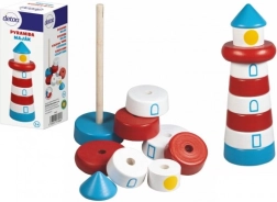 Dřevěná skládací pyramida maják DETOA