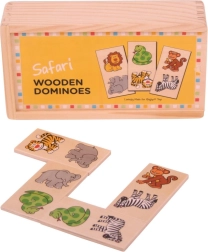 Bigjigs Toys Dřevěné domino Safari
