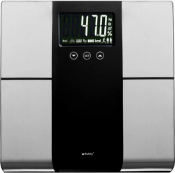 Analytická osobní váha RUHHY s LCD, měření BMI, 10 profilů, nosnost 225 kg