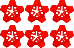 Červené hvězdicovité distanční křížky pro dlaždice 100 kusů