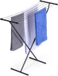 Skládací kovový sušák na prádlo 91 × 84 cm – černý