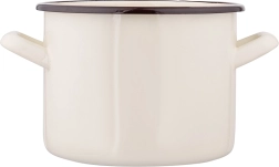 Silesia smaltovaný hrnec 2,2 l, 16 cm, krémový