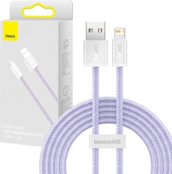 Baseus Dynamic pletený kabel USB–Lightning 2 m, 2,4 A, fialový