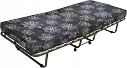 Skládací přistýlka s matrací a kolečky 80×190 cm – šedá