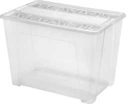 Plastový úložný box s víkem HEIDRUN TexBox 70 l