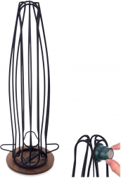 Otočný stojan na kávové kapsle RADKA 40 cm, kovový, černý