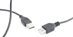 Prodlužovací kabel USB 2.0, 0,75 m, černý