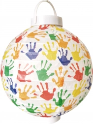 Papírový lampion 20 cm na baterie