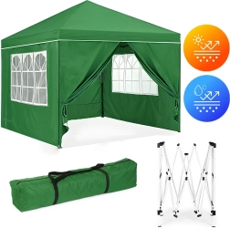 Zahradní pavilon stan 3x3 m Pop-Up s 4 bočními stěnami MultiGarden