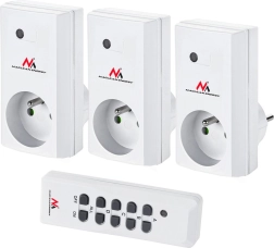 Sada vnitřních zásuvek s dálkovým ovládáním MACLEAN ENERGY – 3 ks, programovatelné