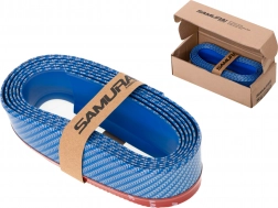 Univerzální gumový spoiler na nárazník s karbonovým vzorem 2,5 m – Modrá