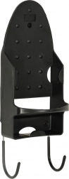 Nástěnný držák na žehličku a prkno, odolný vůči vysoké teplotě, černý