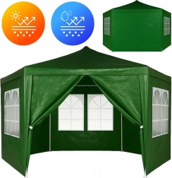 Zahradní pavilonový stan 2x2x2 m s okny zelený MultiGarden