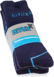 Pracovní a sportovní dlouhé ponožky BITUXX, tmavě modré, 12 párů