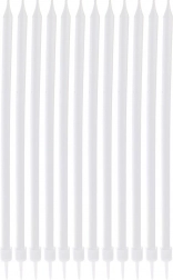 Dlouhé bílé svíčky na dort 14,5 cm, 12 ks