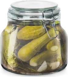 Skleněná dóza s klipem IRMA 1,85 l