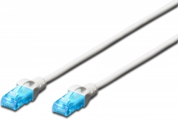 Patch kabel RJ45-RJ45 kat. 5e U/UTP 0,25m bílý